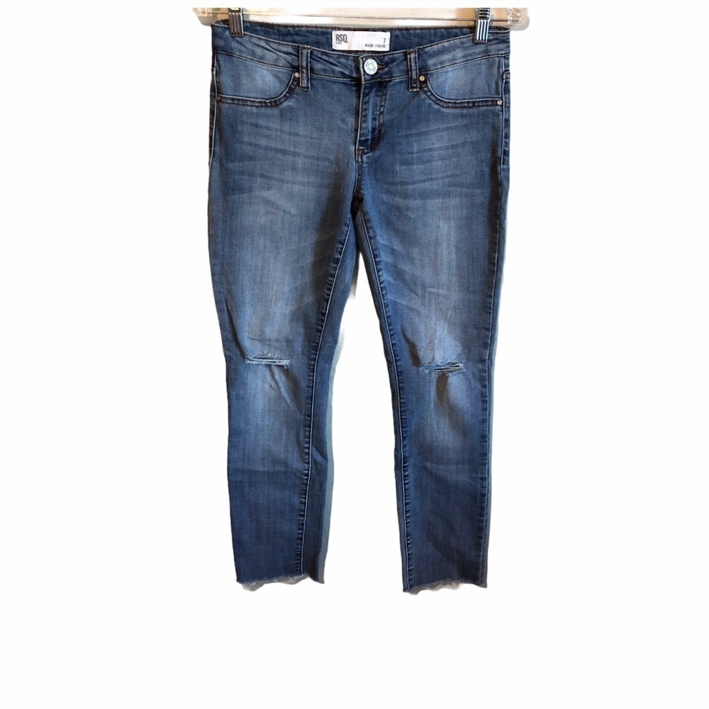 RSQ Miami‎ Distressed Raw Hem Denim Jeans